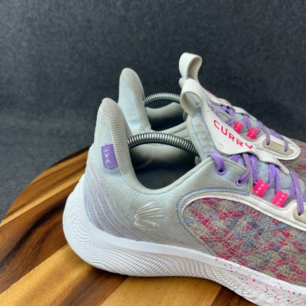 Under Armour Curry Flow 9 For The W Shoes Mens 9.5 Multi Color Low Top Sneakers - Picture 3 of 16